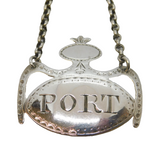 George III Sterling Silver Urn Form Port Decanter Label Antique c1790 London