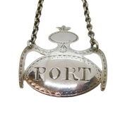 George III Sterling Silver Urn Form Port Decanter Label Antique c1790 London