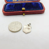 Sterling Silver and Enamel Aberystwyth Travel Shield Charm Pendant Vintage c1970