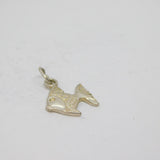 Sterling Silver Patterned Fish Charm Pendant Vintage c1970