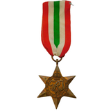 WWII Period British Army 1945 Italy Star Medal Antique