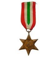 WWII Period British Army 1945 Italy Star Medal Antique