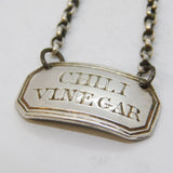 George III Sterling Silver 'Chili Vinegar' Sauce Ticket Antique c1790s