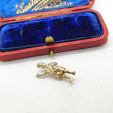 Sterling Silver Soapbox Gentleman Charm Pendant Vintage c1970
