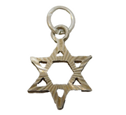Sterling Silver Star of David Charm Pendant Vintage c1970