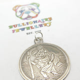 Sterling Silver Essential St Christopher Pendant Vintage c1970