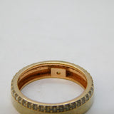 Sterling Silver & Paste Set Two-Tier Dress Ring Vintage c1990s