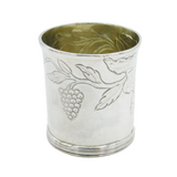 George IV Sterling Silver Floral Pattern Beaker Cup Antique 1828 London
