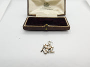 Sterling Silver Triskelion Charm Pendant Vintage c1970