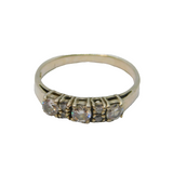 Sterling Silver 7 Spinel Set Half Eternity Ring Vintage c1970 Size P