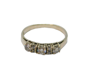 Sterling Silver 7 Spinel Set Half Eternity Ring Vintage c1970 Size P