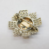20th Century 9ct White & Yellow Gold Scots Guards Sweetheart Brooch Antique