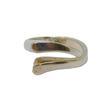 Sterling Silver Curved Open Front Dress Band Ring Contemporary c2000 Size L