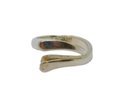 Sterling Silver Curved Open Front Dress Band Ring Contemporary c2000 Size L