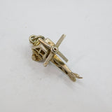 Sterling Silver CHIM Helicopter With Figure Charm Pendant Vintage c1970s