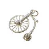 Sterling Silver Pennyfarthing Bicycle Charm Pendant Vintage c1970