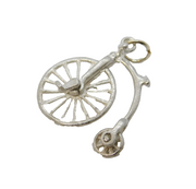 Sterling Silver Pennyfarthing Bicycle Charm Pendant Vintage c1970