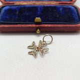Sterling Silver Filigree Papal Cross Charm Pendant Vintage c1970