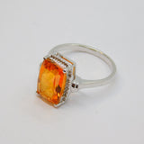Sterling Silver Mystic Topaz & Spinel Dress Ring Vintage c1970 Size N 1/2
