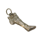 Sterling Silver Christmas Stocking Charm Pendant Vintage c1970