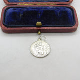 Sterling Silver St Christopher Travel Charm Pendant Vintage c1970