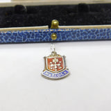 Sterling Silver Matlock Derbyshire Enamel Charm Pendant Vintage c1970