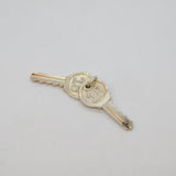 Sterling Silver Pair Of 18th Birthday House Keys Charm Pendant Vintage c1970s