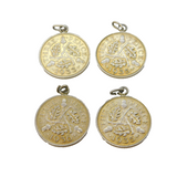 George V Set of Four .500 Silver Gilded Threepence Coins Antique 1935