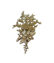 Sterling Silver Large Floral Spray Brooch Pin Vintage c1970