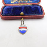 Sterling Silver and Enamel Holland Travel Shield Charm Pendant Vintage c1970