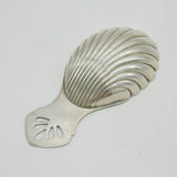 Sterling Silver Shell Bowl Tea Caddy Spoon Vintage 1970 Birmingham