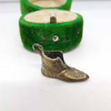 Gilt Metal 'Lucky Boot' Charm or Pendant Antique c1920 Art Deco