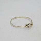 Sterling Silver Studio Style Infinity Stacking Ring Vintage c1970 Size M 1/2