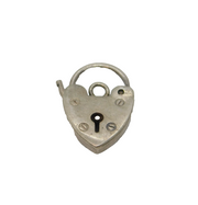 Sterling Silver Heart Padlock Bracelet Clasp Charm Vintage 1977 London