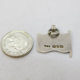 Victorian Sterling Silver SELA Sailing Flag Charm Pendant Antique 1896