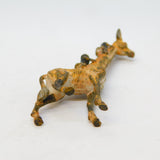 19th Century Cold Painted Vienna Bronze Children Climbing Giraffe Figurine c1860