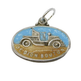Sterling Silver Enamel De-Dion Bouton Charm Pendant Vintage c1970