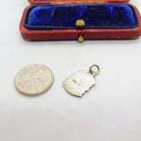 Sterling Silver and Enamel Hawkshead Travel Shield Charm Pendant Vintage c1970