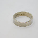 Sterling Silver Mexican Plain Band Wedding Ring Vintage c1990 Size N 1/2
