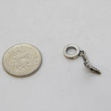 Sterling Silver Whale Tail Charm Pendant Vintage c1970s