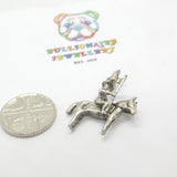 Sterling Silver Canadian Cavalry Soldier Charm Vinatge c1960