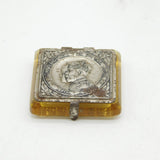 King George V Metal & Yellow Glass Jubilee Photobook in Case Antique 1935