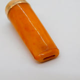 Edwardian 9ct Rose Gold Block Amber Cheroot Holder Antique 1909 Birmingham