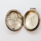 Victorian Aesthetic Sterling Silver Sweetheart Locket Pendant Antique c1880s