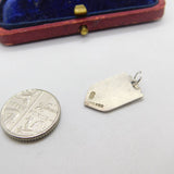 Sterling Silver and Coloured Enamel Travel Shield 'Hereford' Charm Vintage c1970