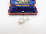 Sterling Silver Diamante Drop Charm Pendant Vintage c1970
