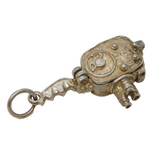 Sterling Silver Opening Lady in the Camera Charm Pendant Vintage c1970