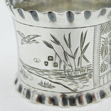 Victorian Sterling Silver No. 1,2 Aesthetic Napkin Rings Antique 1899 London