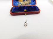 Sterling Silver Diamond Paste Gemstone Drop Charm Pendant Vintage c1970