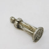 Victorian Cast Sterling Silver Monk Form Intaglio Seal Stamp Antique c1890